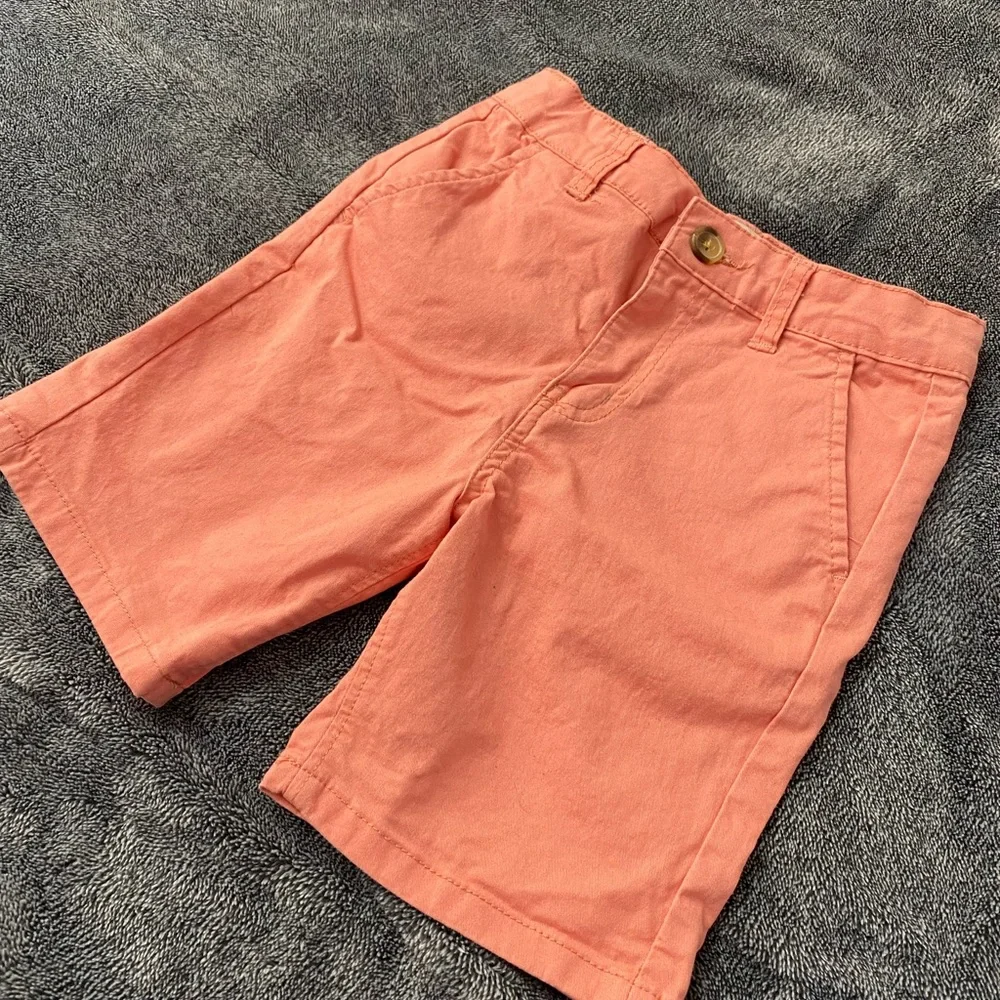 Little Boy’s‎ Stitch and Stone Coral Cotton Chino Shorts Size 6 Easter Spring
